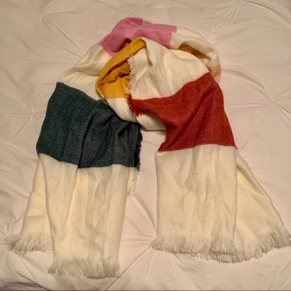 Madewell Multi-Stripe color-blocked scarf NWOT - Picture 7 of 8